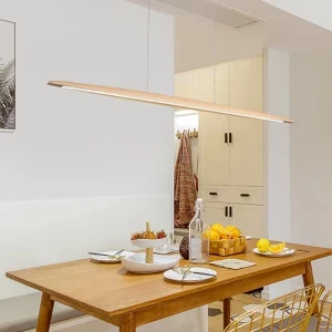 Suspension LED bois naturel design nordique minimaliste éclairage chaleureux salle à manger cuisine moderne épuré économies d’énergie Suspension LED bois naturel design nordique minimaliste éclairage chaleureux salle à manger cuisine moderne épuré économies d’énergie