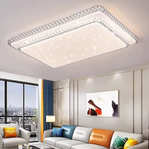 Plafonnier LED en cristal design moderne minimaliste éclairage super lumineux salon chambre à coucher décoration intérieure élégance glamour Plafonnier LED en cristal design moderne minimaliste éclairage super lumineux salon chambre à coucher décoration intérieure élégance glamour