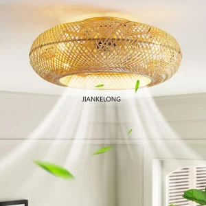 Plafonnier rotin naturel design bohème rustique lumière chaleureuse salon chambre decoration intérieure éclairage moderne économique élégant