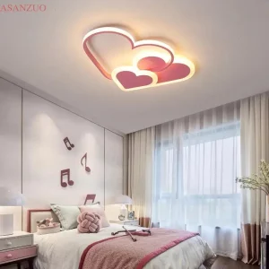 Plafonnier LED en métal et acrylique design moderne cœur romantique éclairage chaleureux chambre enfants romantique Plafonnier LED en métal et acrylique design moderne cœur romantique éclairage chaleureux chambre enfants romantique