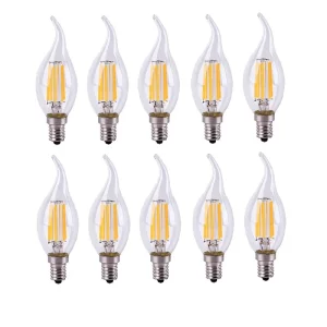 Ampoule LED E14 filament C35 Edison style rétro antique 10 pièces lumière chaleureuse froid blanc chaud design vintage classique salon salle à manger éclairage élégant Ampoule LED E14 filament C35 Edison style rétro antique 10 pièces lumière chaleureuse froid blanc chaud design vintage classique salon salle à manger éclairage élégant