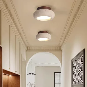Plafonnier béton et métal LED design industriel moderne éclairage contemporain salle à manger cuisine bureau élégance minimaliste Plafonnier béton et métal LED design industriel moderne éclairage contemporain salle à manger cuisine bureau élégance minimaliste