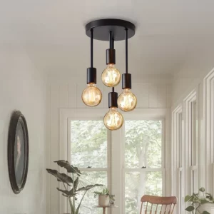 Plafonnier moderne design industriel ampoules apparentes éclairage chaleureux cuisine salon chambre économique élégant LED Plafonnier moderne design industriel ampoules apparentes éclairage chaleureux cuisine salon chambre économique élégant LED