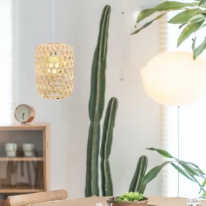 Plafonnier suspension bambou tressé design boho naturel décoration intérieure salon cuisine chambre éclairage chaleureux élégant Plafonnier suspension bambou tressé design boho naturel décoration intérieure salon cuisine chambre éclairage chaleureux élégant