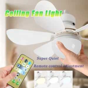 Ventilateur de plafond LED moderne design scandinave avec télécommande  3 couleurs  2000 lumens  chambre salon cuisine éclairage économique élégant
