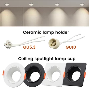 Plafonnier réglable en céramique 10 pièces design moderne et minimaliste pour salon chambre cuisine ou bureau éclairage GU5.3 et GU10 blanc et noir installation facile et sécurisée Plafonnier réglable en céramique 10 pièces design moderne et minimaliste pour salon chambre cuisine ou bureau éclairage GU5.3 et GU10 blanc et noir installation facile et sécurisée