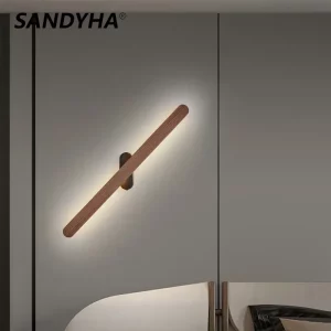 Applique murale bois LED design scandinave moderne éclairage chaleureux salon chambre couloir épuré élégant économique