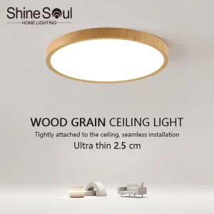 Plafonnier LED bois naturel design scandinave nordique moderne chambre salon éclairage chaleureux économique élégant Plafonnier LED bois naturel design scandinave nordique moderne chambre salon éclairage chaleureux économique élégant