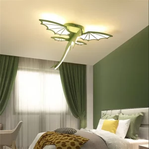 Plafonnier dragon respirant LED moderne design ludique chambre enfant décoration lumière atmosphère créative salle jeux