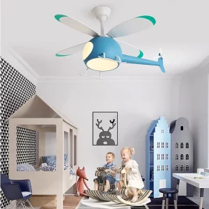 Plafonnier LED design moderne hélicoptère luminaire décoratif chambre d’enfant éclairage enfant fonctionnalité ventilateur pratique élégant