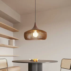 Suspension bois naturel design nordique moderne éclairage chaleureux salon chambre table à manger luminaires déco intérieure Suspension bois naturel design nordique moderne éclairage chaleureux salon chambre table à manger luminaires déco intérieure