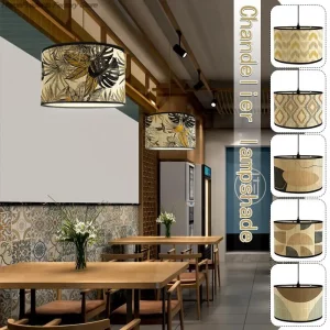 Plafonnier en bambou style européen  abat-jour art déco japonais rétro  éclairage chaleureux salon chambre cuisine bureau déco élégante naturelle