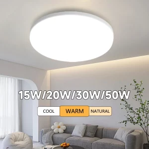 Plafonnier LED en bois naturel design scandinave moderne éclairage chaleureux salon chambre cuisine économique élégant