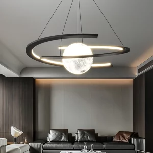 Suspension moderne design minimaliste éclairage intérieur salle à manger salon plafonnier lumière LED éclat naturel style contemporain décor maison