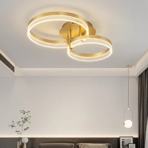 Plafonnier LED acrylique design moderne lustre fer plaqué doré éclairage salon chambre style contemporain élégant économie d’énergie lumière douce Plafonnier LED acrylique design moderne lustre fer plaqué doré éclairage salon chambre style contemporain élégant économie d’énergie lumière douce
