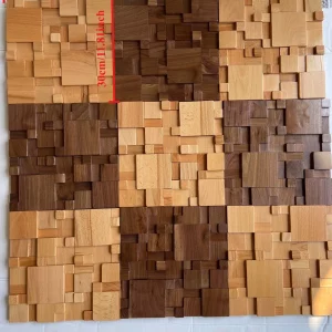 Panneaux muraux en bois massif design moderne géométrique décoration murale artistique salon bureau style contemporain naturel chaleureux élégant