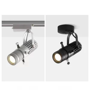 Plafonnier LED aluminium ouverture réglable mode variable projecteur COB 10w/15w/20w/30w design industriel moderne salle à manger bar restaurant éclairage focalisé économique