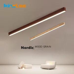 Plafonnier LED bois naturel design scandinave nordique moderne salon chambre éclairage chaleureux économique élégant