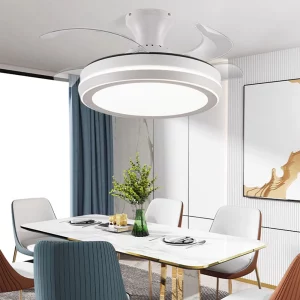 Plafonnier LED design moderne minimaliste avec ventilateur intégré  éclairage salon chambre salle à manger bureau ventilation discrète élégant