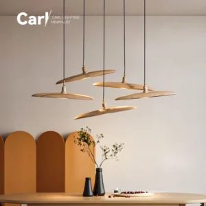 Suspension bois naturel design nordique minimaliste éclairage chaleureux salon salle à manger contemporain moderne épuré Suspension bois naturel design nordique minimaliste éclairage chaleureux salon salle à manger contemporain moderne épuré