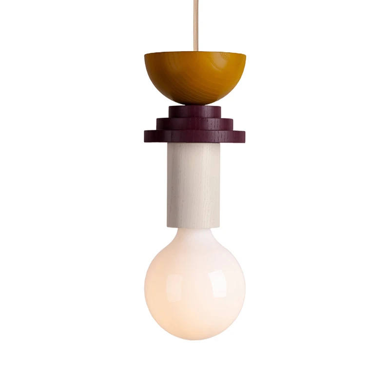 Suspension en bois LED design artistique moderne nordique luminaire éclairage créatif salon chambre éclairage économique élégant