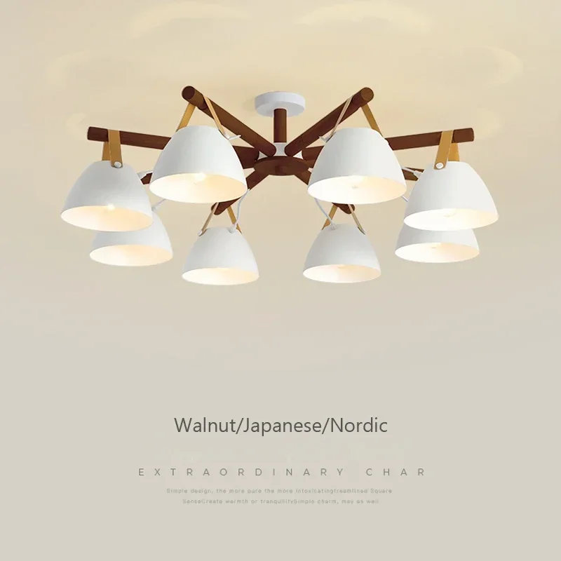 Plafonnier LED bois naturel design scandinave nordique moderne chambre salon éclairage chaleureux économique élégant