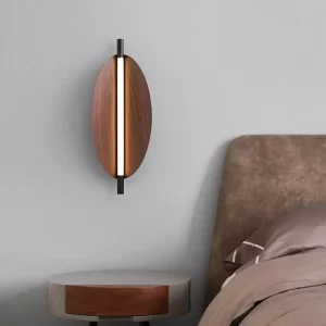 Applique murale bois naturel design scandinave nordique moderne éclairage chaleureux LED salon chambre cuisine bureau