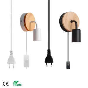 Applique Murale en Bois et Métal Design Moderne et Nordique avec LED Éclairage Chaleureux pour Salon Chambre Bureau Économique Élégant