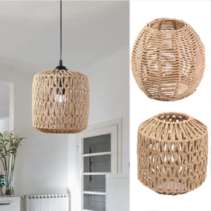 Suspension en rotin tressé à la main design rustique bohème idéal pour salon chambre à coucher hôtel restaurant Suspension en rotin tressé à la main design rustique bohème idéal pour salon chambre à coucher hôtel restaurant