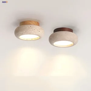 Plafonnier LED bois naturel design scandinave nordique moderne éclairage chaleureux économique élégant