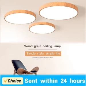 Plafonnier LED bois naturel design scandinave nordique moderne chambre salon éclairage chaleureux économique élégant Plafonnier LED bois naturel design scandinave nordique moderne chambre salon éclairage chaleureux économique élégant