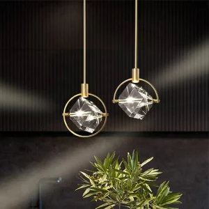 Suspension métal doré cristal design moderne salle à manger salon éclairage élégant facile à installer maintenance low Suspension métal doré cristal design moderne salle à manger salon éclairage élégant facile à installer maintenance low