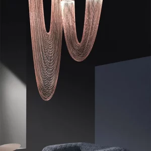 Suspension à pampilles en U design nordique moderne pour salon escalier loft luminaires suspendus éclairage élégant