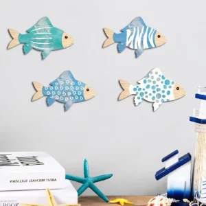 Art mural bois poisson style marin nautique décoration intérieure chambre salon cuisine école éducation enfant handmade durable élégant Art mural bois poisson style marin nautique décoration intérieure chambre salon cuisine école éducation enfant handmade durable élégant