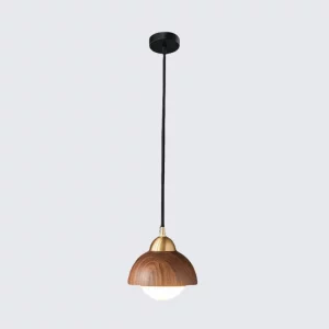 Suspension bois noyer LED design nordique moderne luminaire éclairage chaleureux salon chambre salle à manger déco naturelle Suspension bois noyer LED design nordique moderne luminaire éclairage chaleureux salon chambre salle à manger déco naturelle