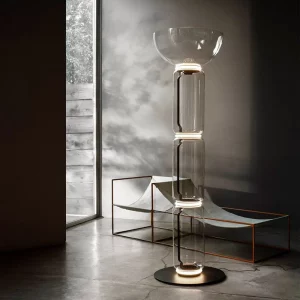 Pendule LED verre transparent design moderne minimaliste éclairage salle à manger salon chambre étude luminaire contemporain élégant économie d’énergie