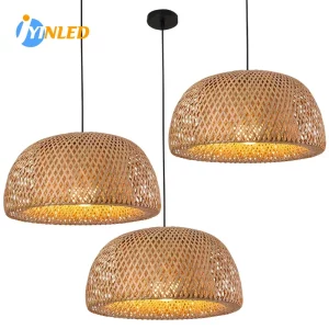 Suspension en rotin naturel et bambou tissé à la main design bohème scandinave luminaire chaleureux pour salon chambre étude ou hôtel Suspension en rotin naturel et bambou tissé à la main design bohème scandinave luminaire chaleureux pour salon chambre étude ou hôtel