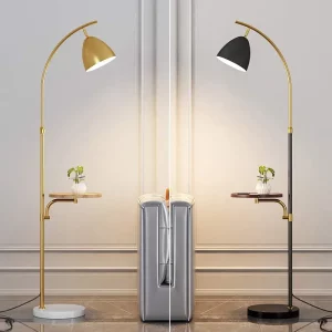 Lampadaire en bois et métal design moderne étagère intégrée éclairage LED salon chambre salle à manger style scandinave nordique élégant économique Lampadaire en bois et métal design moderne étagère intégrée éclairage LED salon chambre salle à manger style scandinave nordique élégant économique