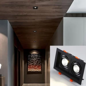 Plafonnier LED aluminium moderne minimaliste lumière encastrée intérieure éclairage directionnel haute performance économie d’énergie