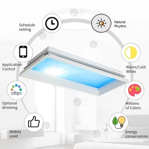 Plafonnier intelligent LED design moderne minimaliste aluminium acrylique éclairage variable Alexa Google Home