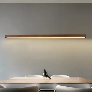 Suspension bois naturel design scandinave LED intégré lumière chaleureuse salon cuisine moderne économie d’énergie élégance nordique Suspension bois naturel design scandinave LED intégré lumière chaleureuse salon cuisine moderne économie d’énergie élégance nordique