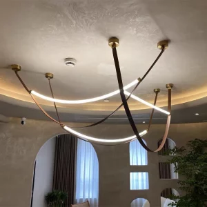Plafonnier moderne suspension LED design minimaliste style nordique salle à manger salon éclairage élégant lumière chaleureuse économique installation facile