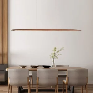 Lampe LED suspendue en bois naturel design scandinave moderne éclairage intérieur cuisine salle à manger salon Lampe LED suspendue en bois naturel design scandinave moderne éclairage intérieur cuisine salle à manger salon