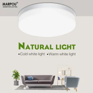 Plafonnier LED design moderne minimaliste blanc chambre salon cuisine bureau éclairage adaptable économie d’énergie élégance naturelle