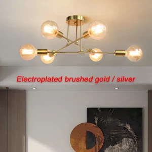 Plafonnier moderne design nordique minimaliste éclairage chaleureux salon chambre suspension métal verre lustre industriel
