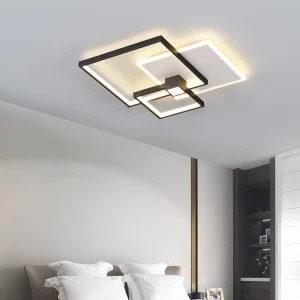 Plafonnier LED métal acrylique design nordique moderne épuré éclairage intérieur salon chambre bureau lumière chaleureuse économies d’énergie