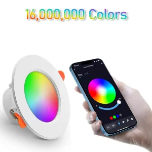 Spot lumineux LED coloré pour maison connectée, éclairage d’intérieur, luminaire de plafond, lumière à intensité réglable, wi-fi, Bluetooth, rvb, AC 110/220V, 15W Spot lumineux LED coloré pour maison connectée, éclairage d’intérieur, luminaire de plafond, lumière à intensité réglable, wi-fi, Bluetooth, rvb, AC 110/220V, 15W