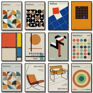 Affiche artistique Bauhaus minimaliste design géométrique moderne déco murale abstraite pour salon bureau chambre cuisine ou espace artistique Affiche artistique Bauhaus minimaliste design géométrique moderne déco murale abstraite pour salon bureau chambre cuisine ou espace artistique