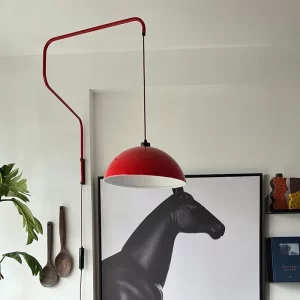 Suspension murale rouge moderne design minimaliste pour intérieur élégant éclairage flexible salle à manger chambre salon