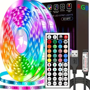 Bande lumineuse LED RGB 44 touches 1m/5m/10m/20m télécommande salle murale maison chambre déco fête rétro-éclairage TV Bande lumineuse LED RGB 44 touches 1m/5m/10m/20m télécommande salle murale maison chambre déco fête rétro-éclairage TV